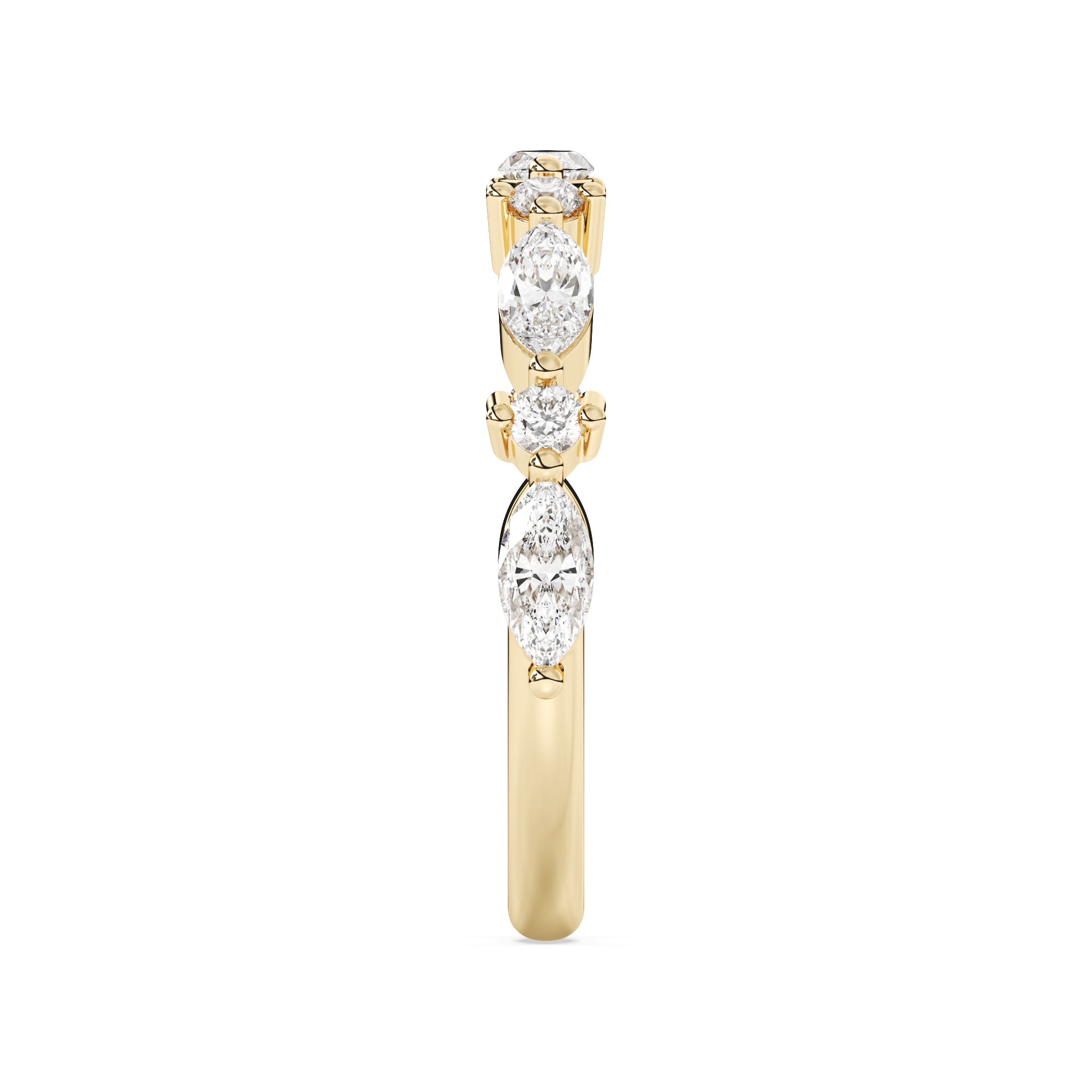 MARQUISE GOLD HALF ETERNITY BAND