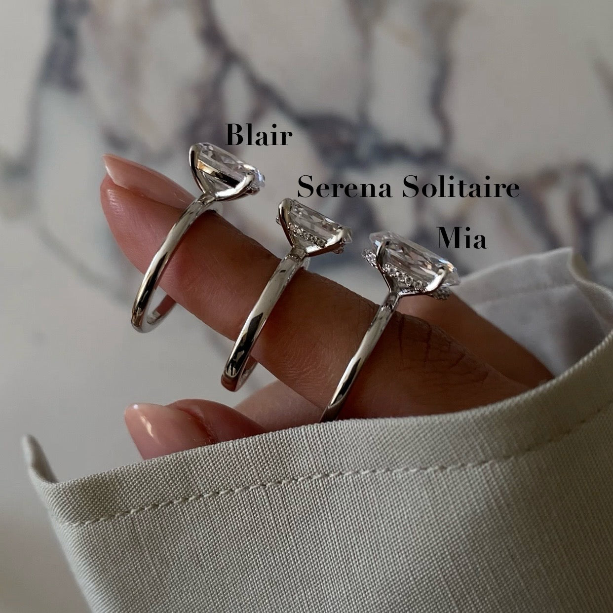 SERENA SILVER SOLITAIRE RING