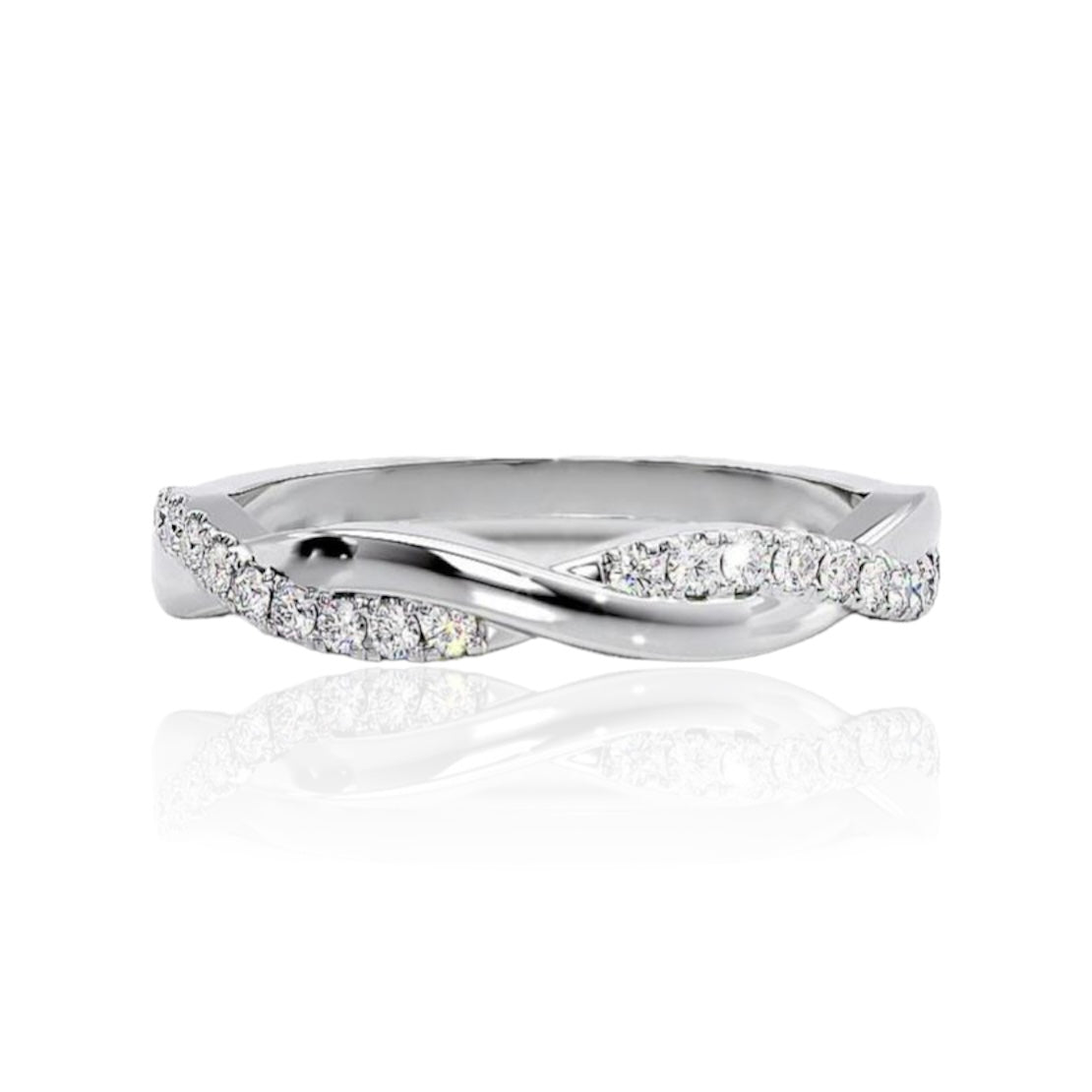VINE TWIST BAND - SILVER