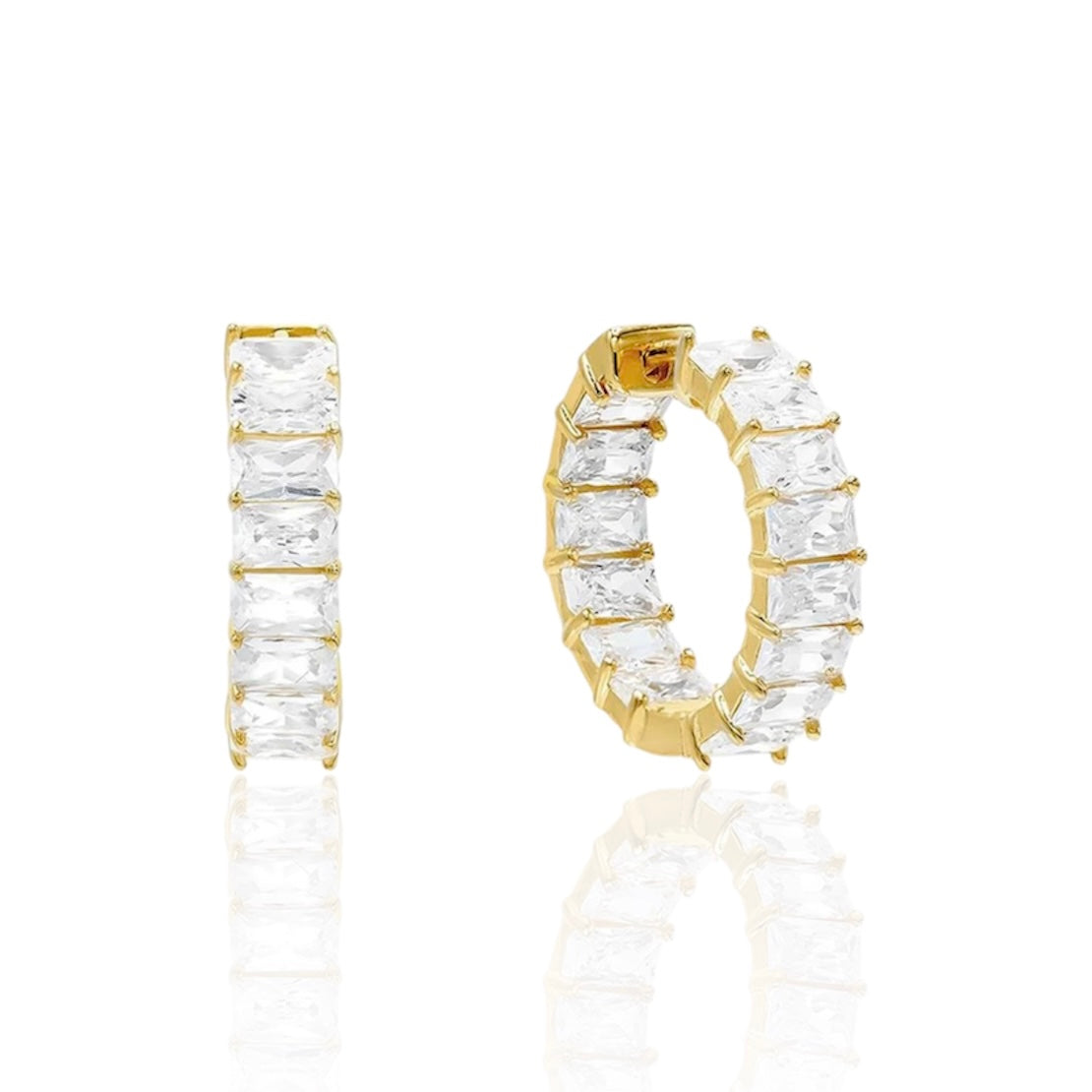 PAVE HOOPS - GOLD