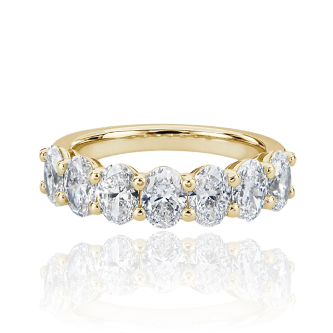 OVAL HALF ETERNITY BAND | GOLD