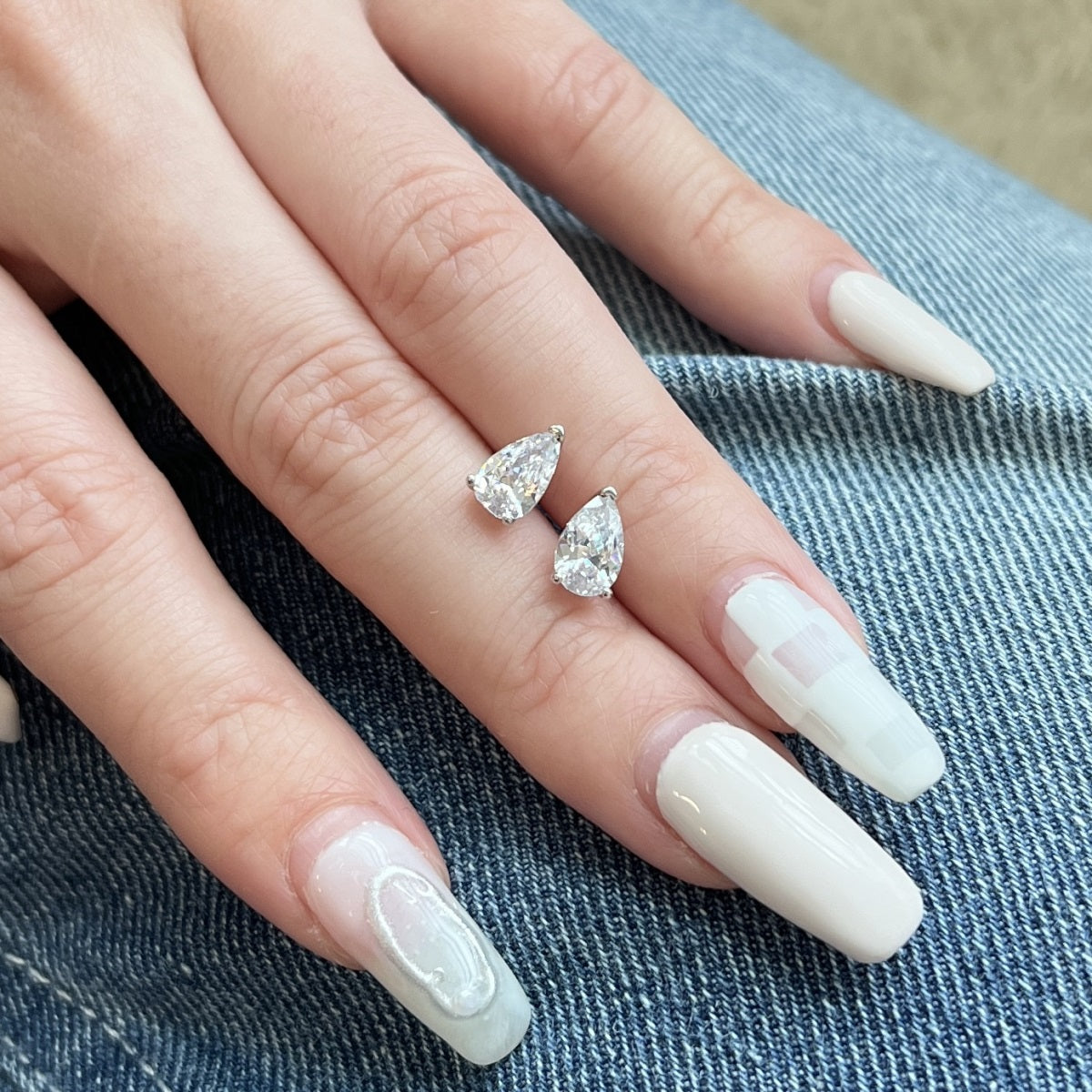 PEAR STUD EARRINGS