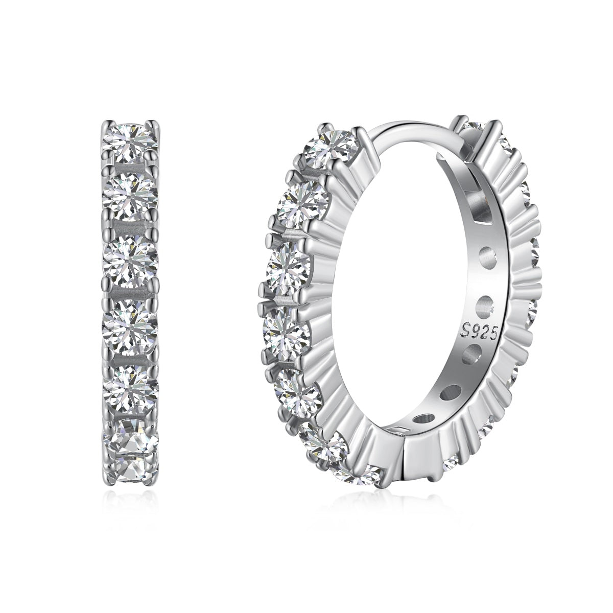 PAVE MINI HUGGIE HOOPS