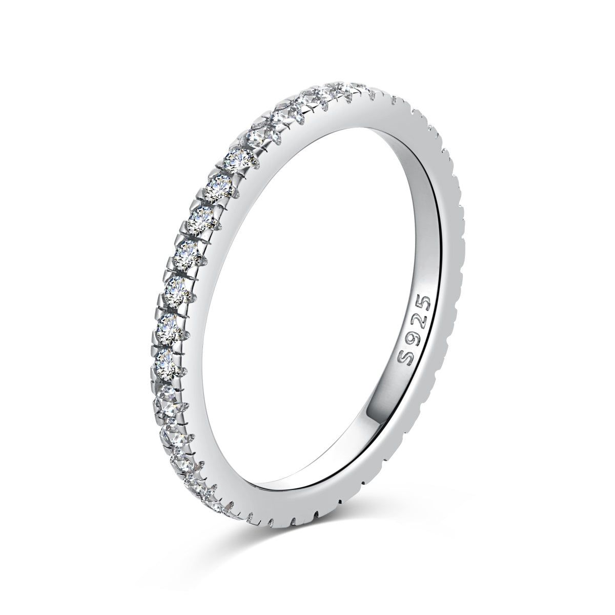 PAVE ETERNITY BAND - SILVER