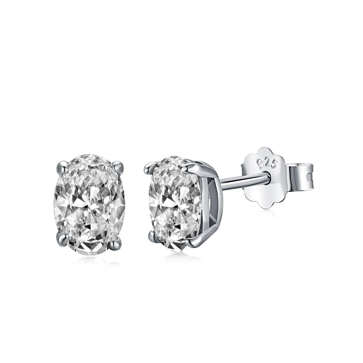 OVAL STUD EARRINGS