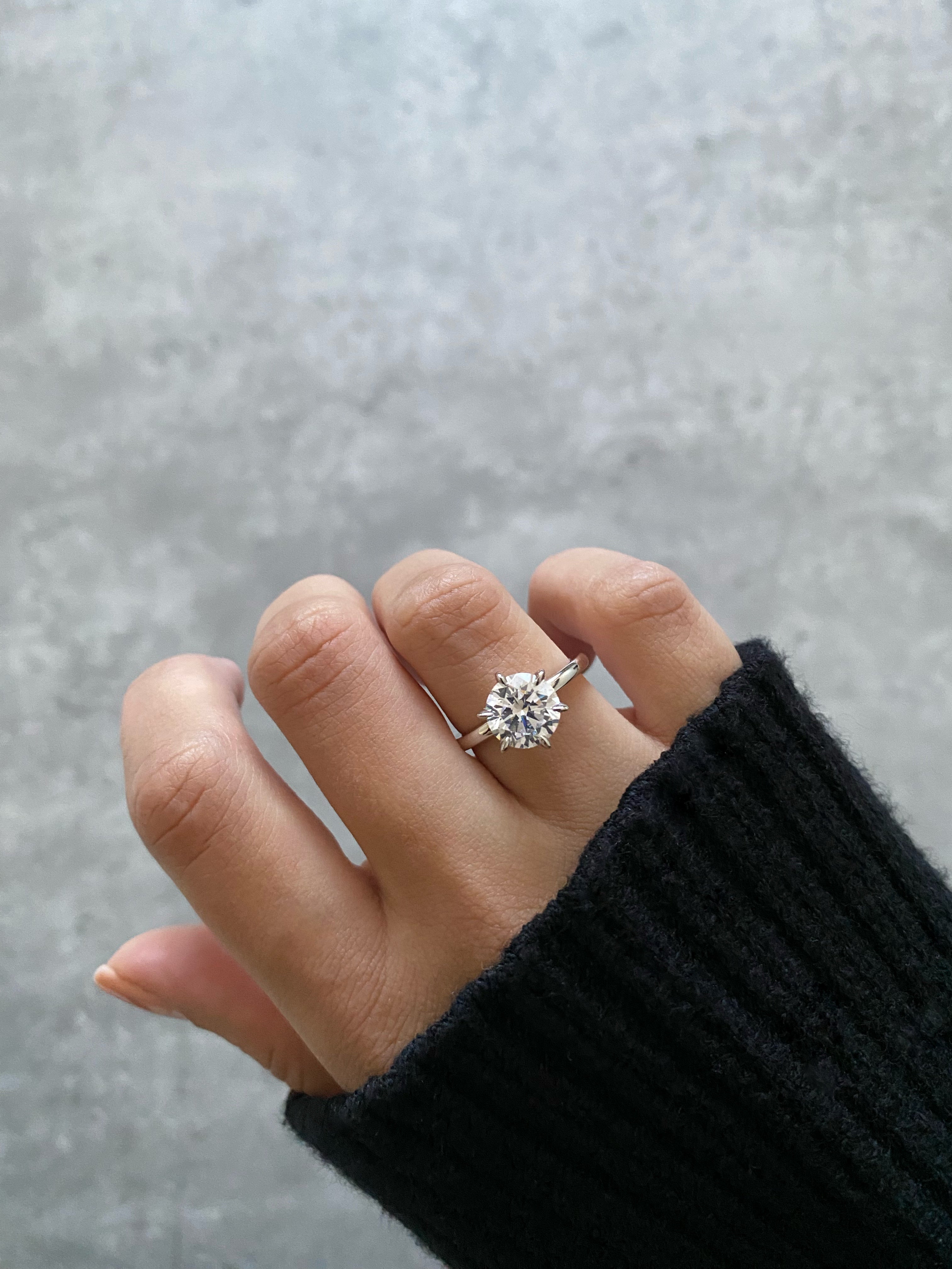 EVA SILVER SOLITAIRE RING