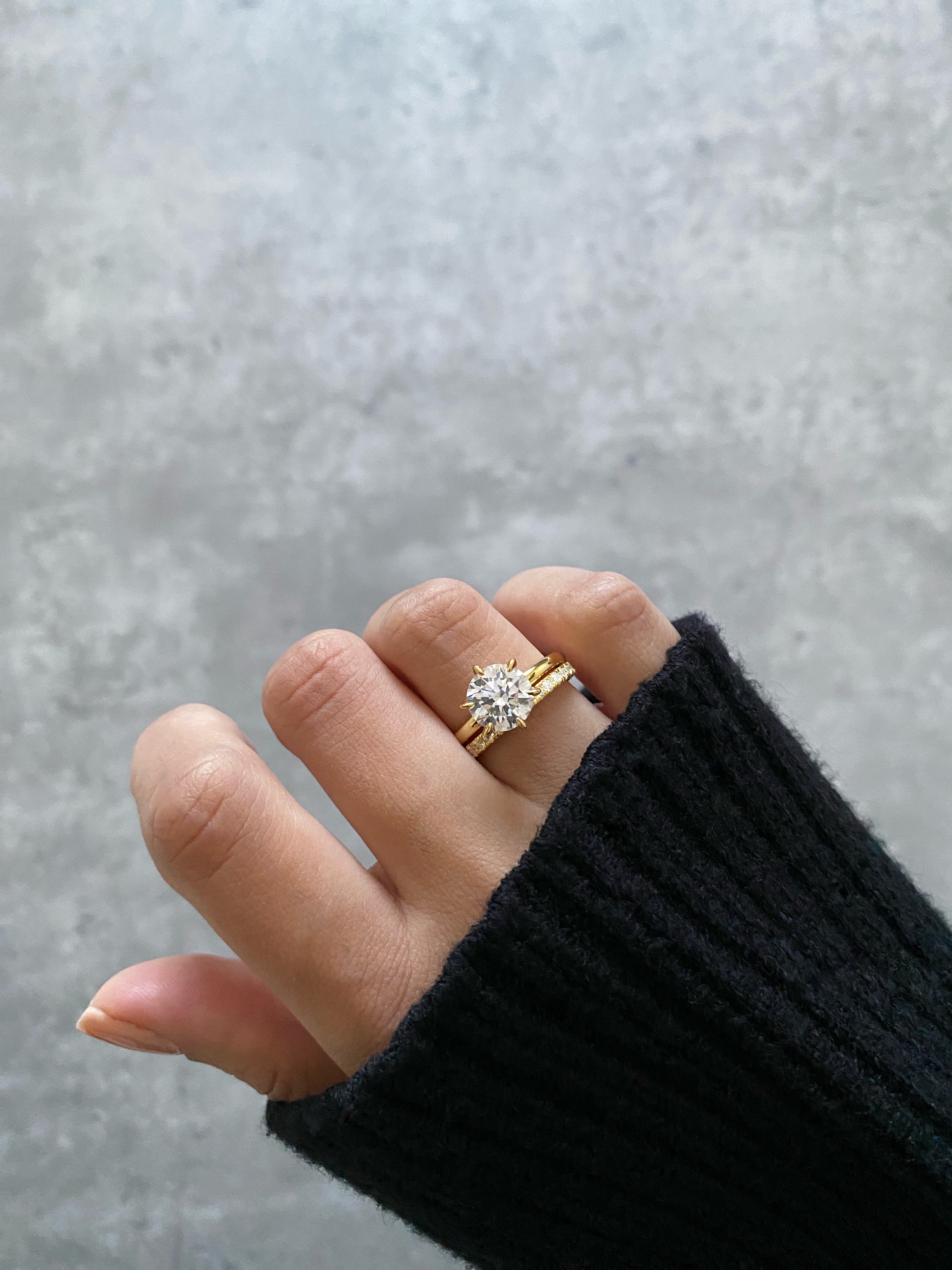 EVA GOLD SOLITAIRE RING