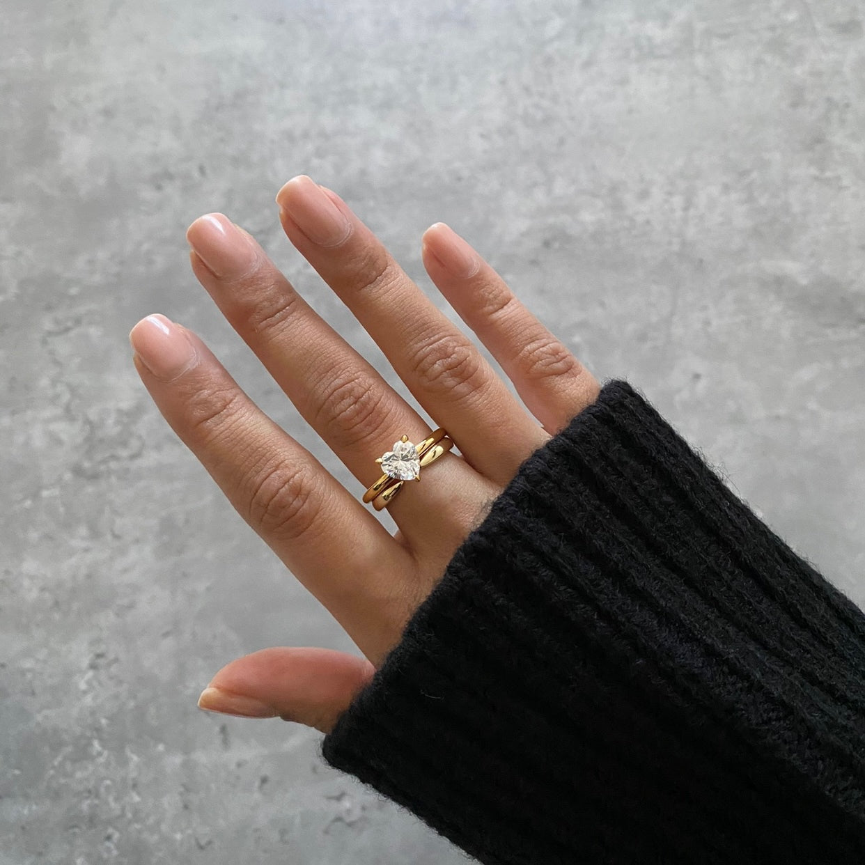 AMOS GOLD SOLITAIRE RING