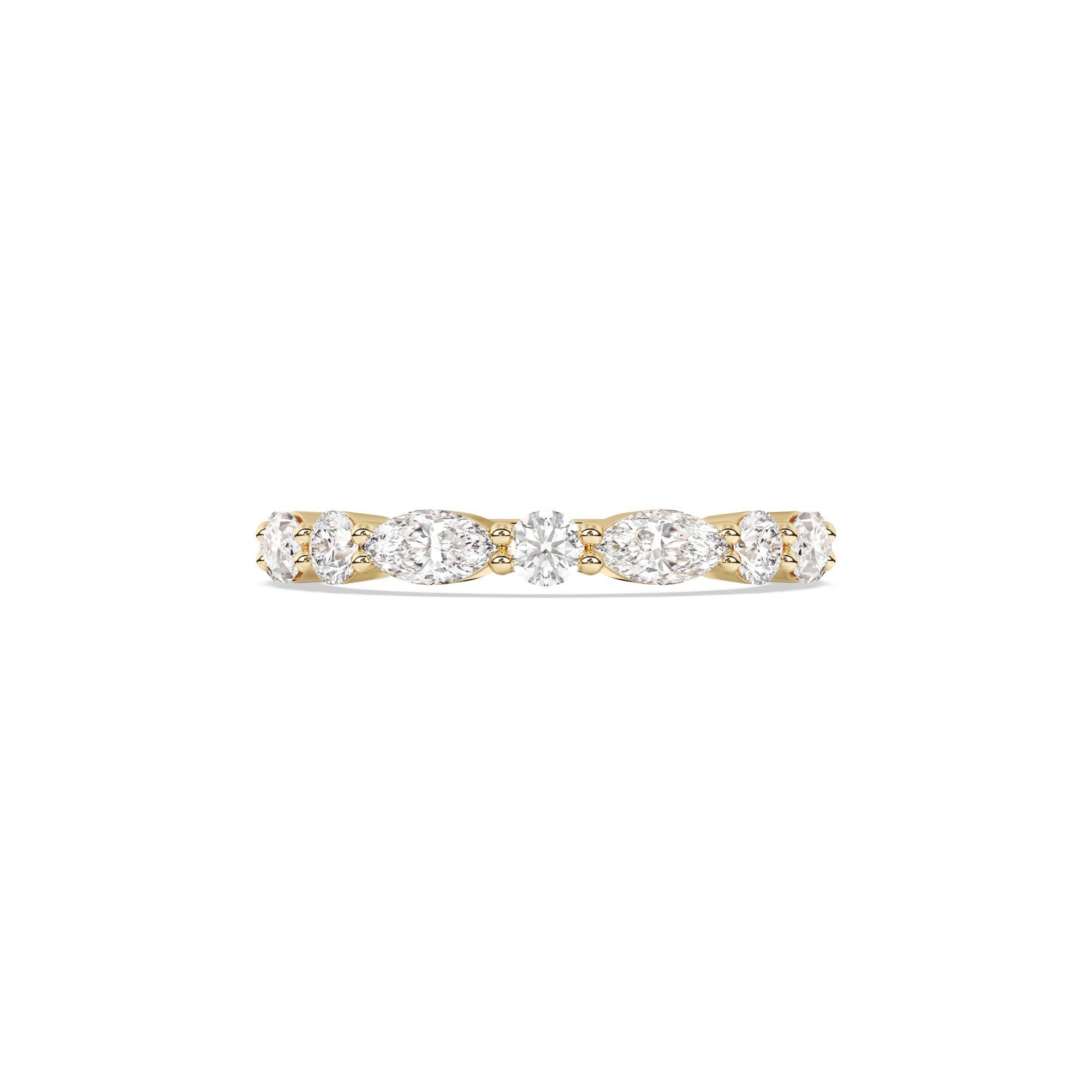 MARQUISE GOLD HALF ETERNITY BAND