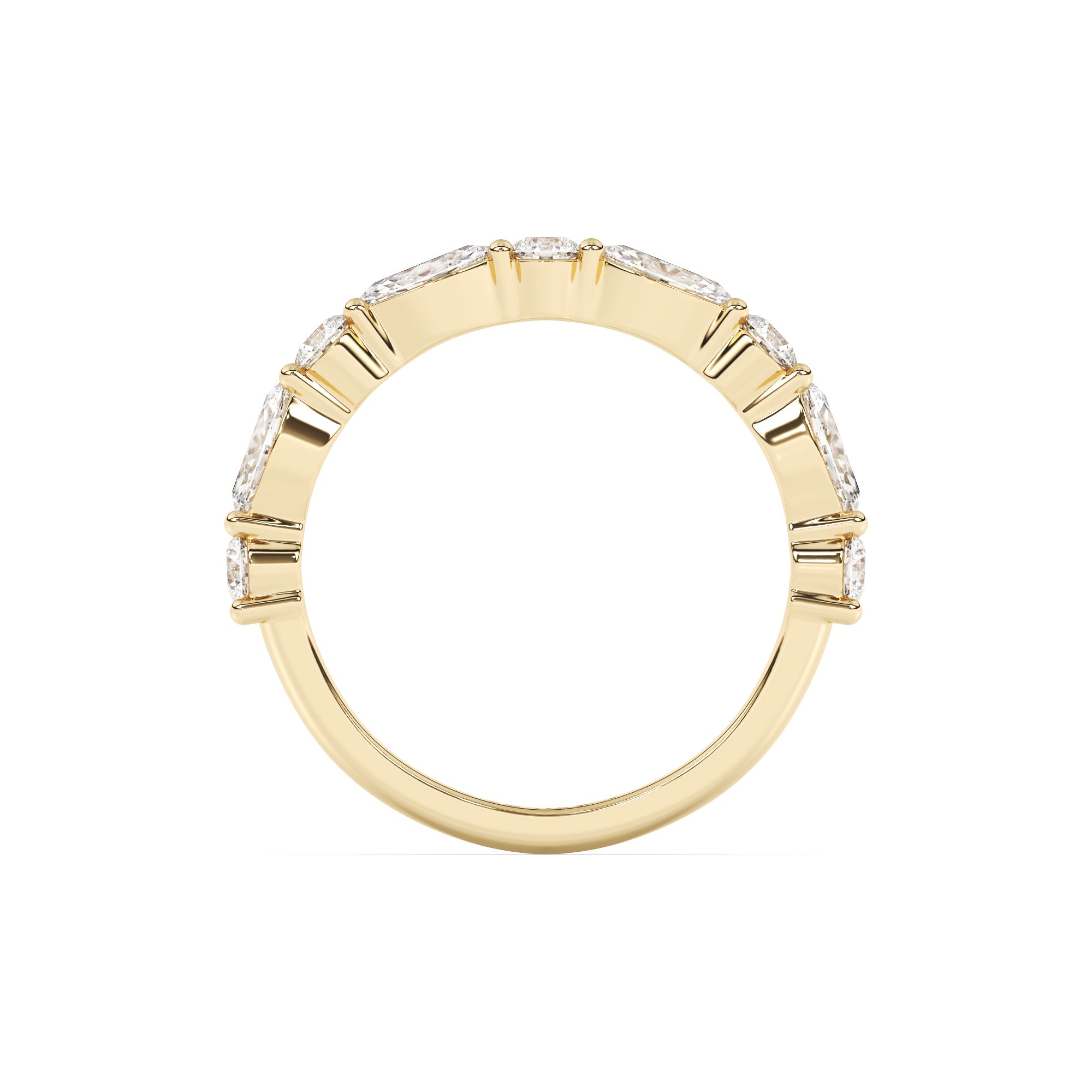 MARQUISE GOLD HALF ETERNITY BAND