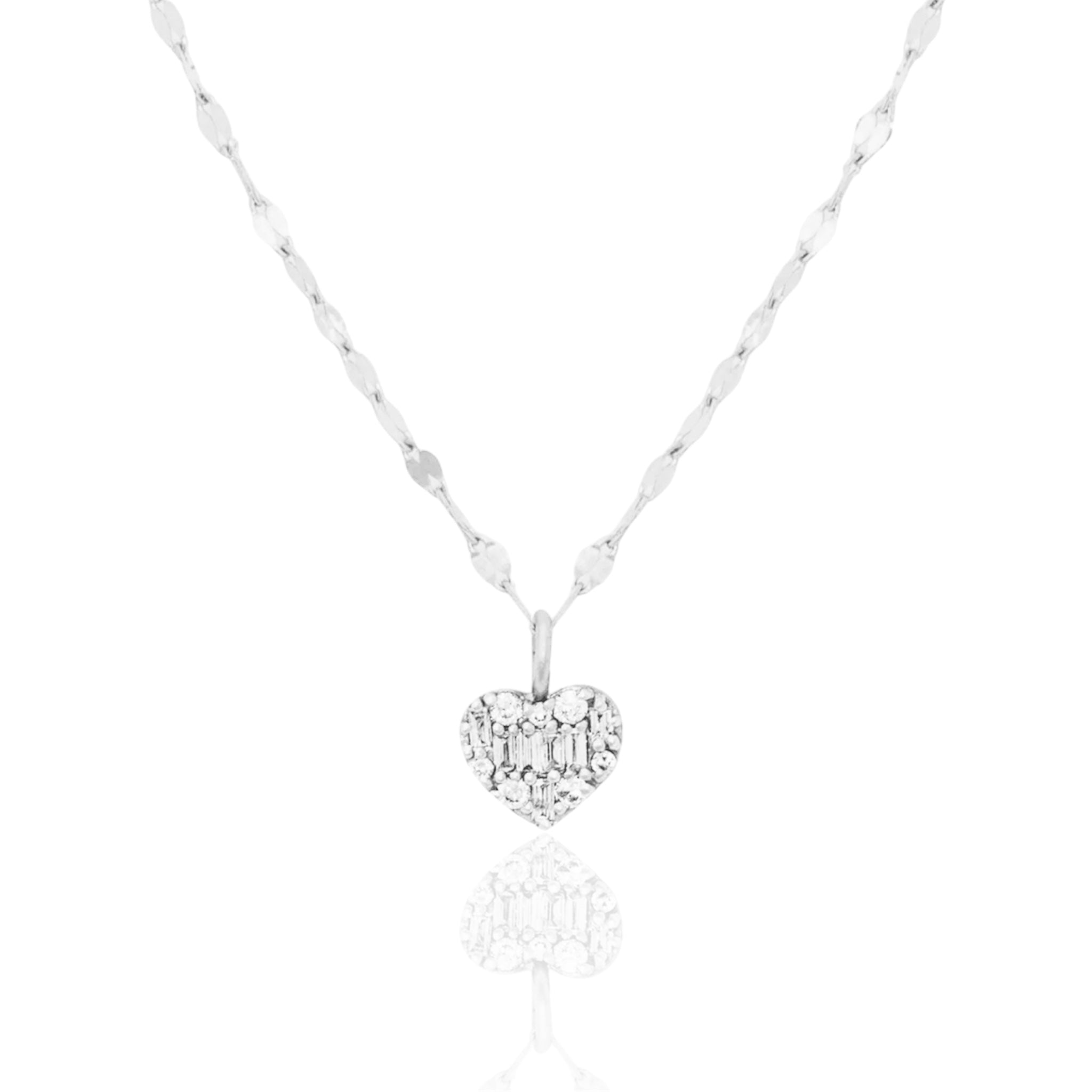 DAINTY HEART NECKLACE - SILVER