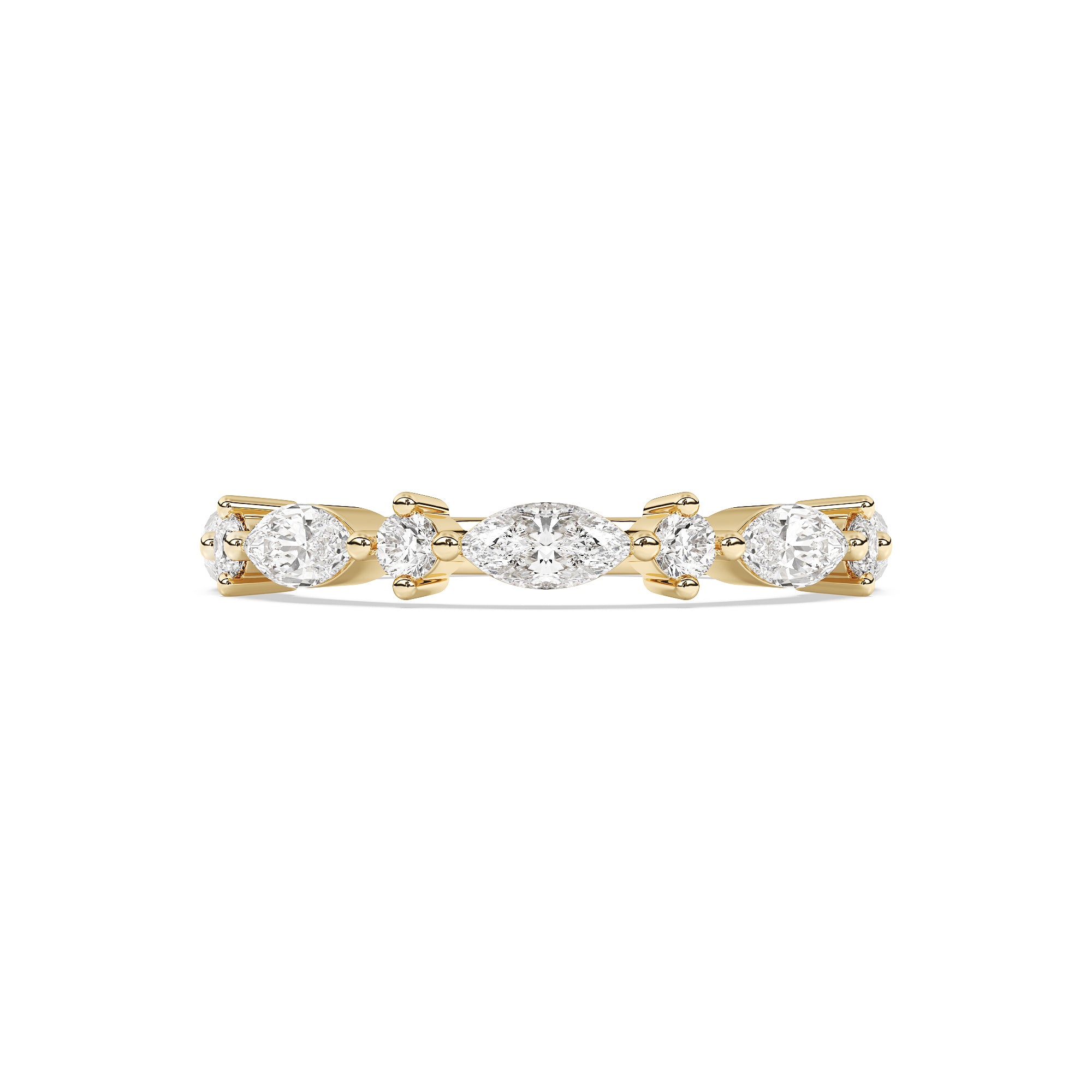 MARQUISE GOLD HALF ETERNITY BAND