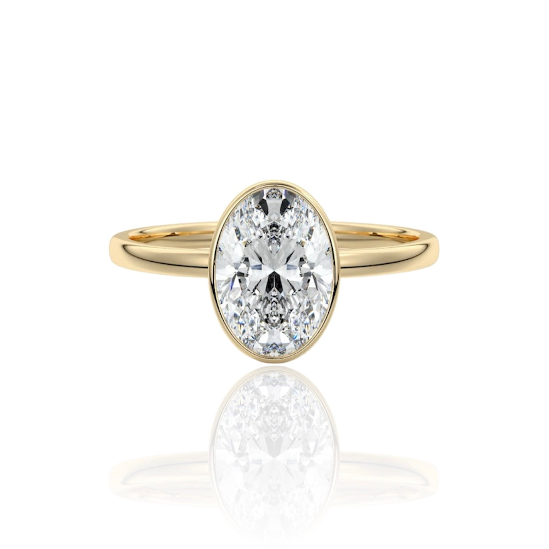 OVAL GOLD BEZEL RING