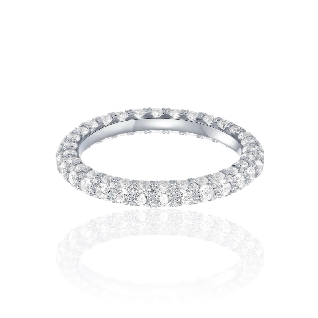 TRIPLE PAVE ETERNITY BAND