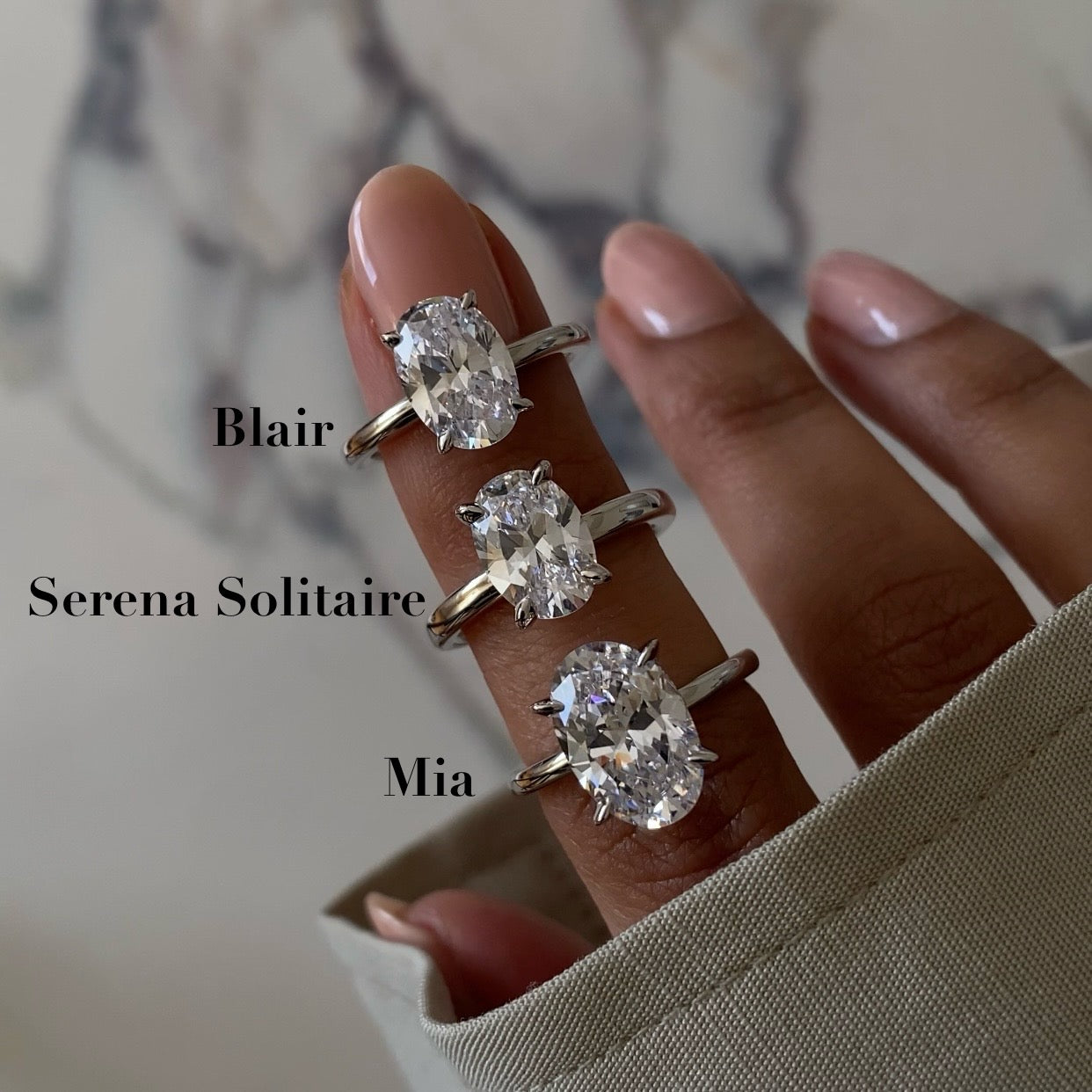 SERENA SILVER SOLITAIRE RING