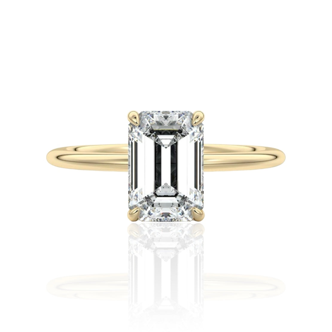 EMERALD GOLD SOLITAIRE RING