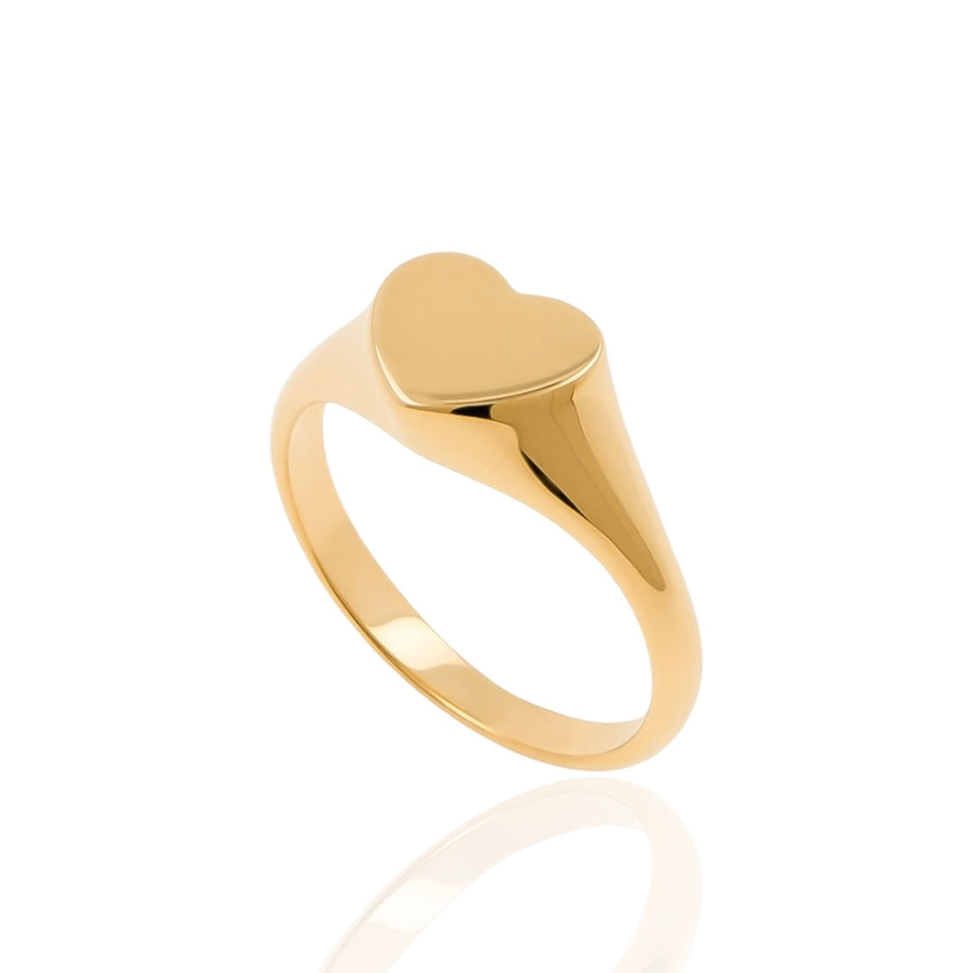 SIGNET HEART RING