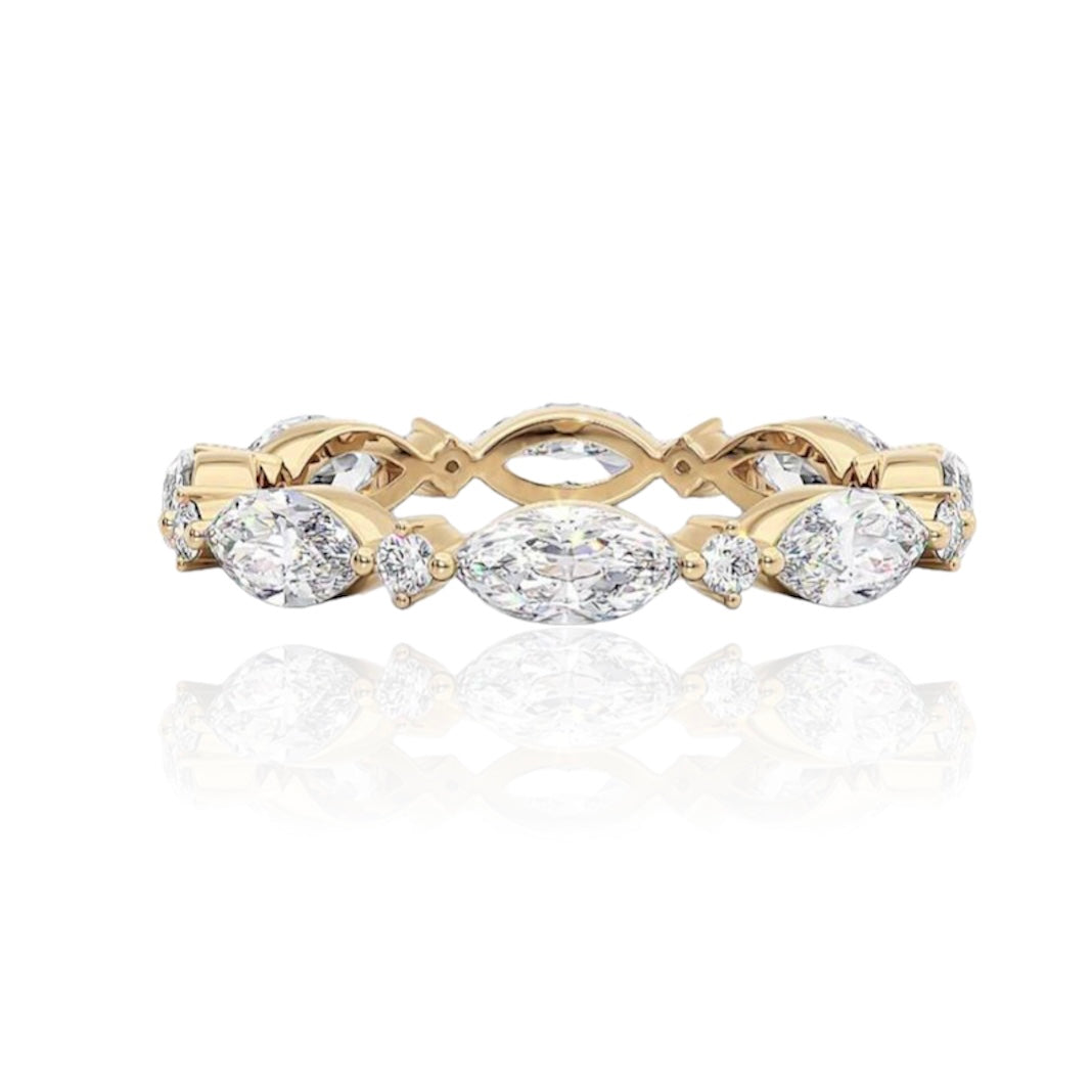 MARQUISE GOLD ETERNITY BAND