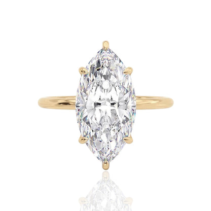 KIRA GOLD MARQUISE SOLITAIRE RING