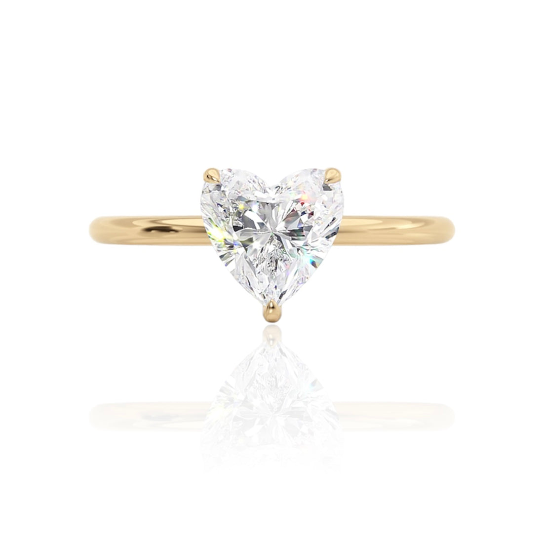 AMOS GOLD SOLITAIRE RING