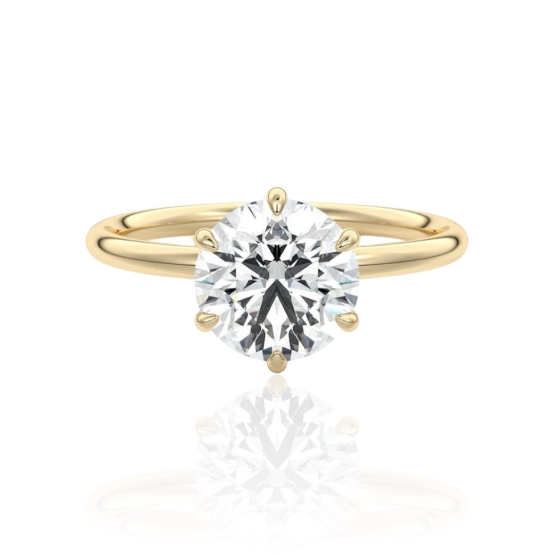 EVA GOLD SOLITAIRE RING