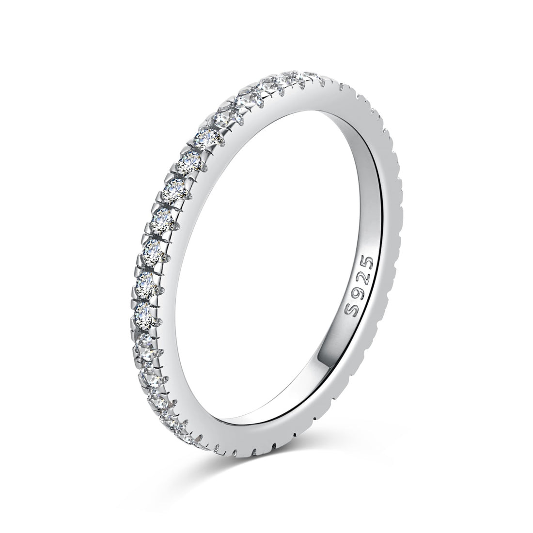 PAVE ETERNITY BAND - SILVER