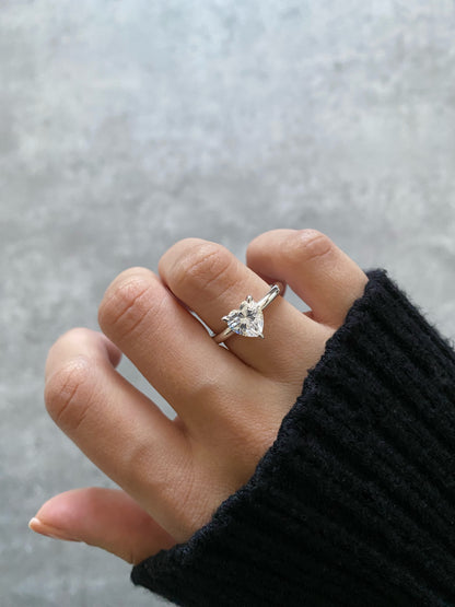 AMOS SILVER SOLITAIRE RING