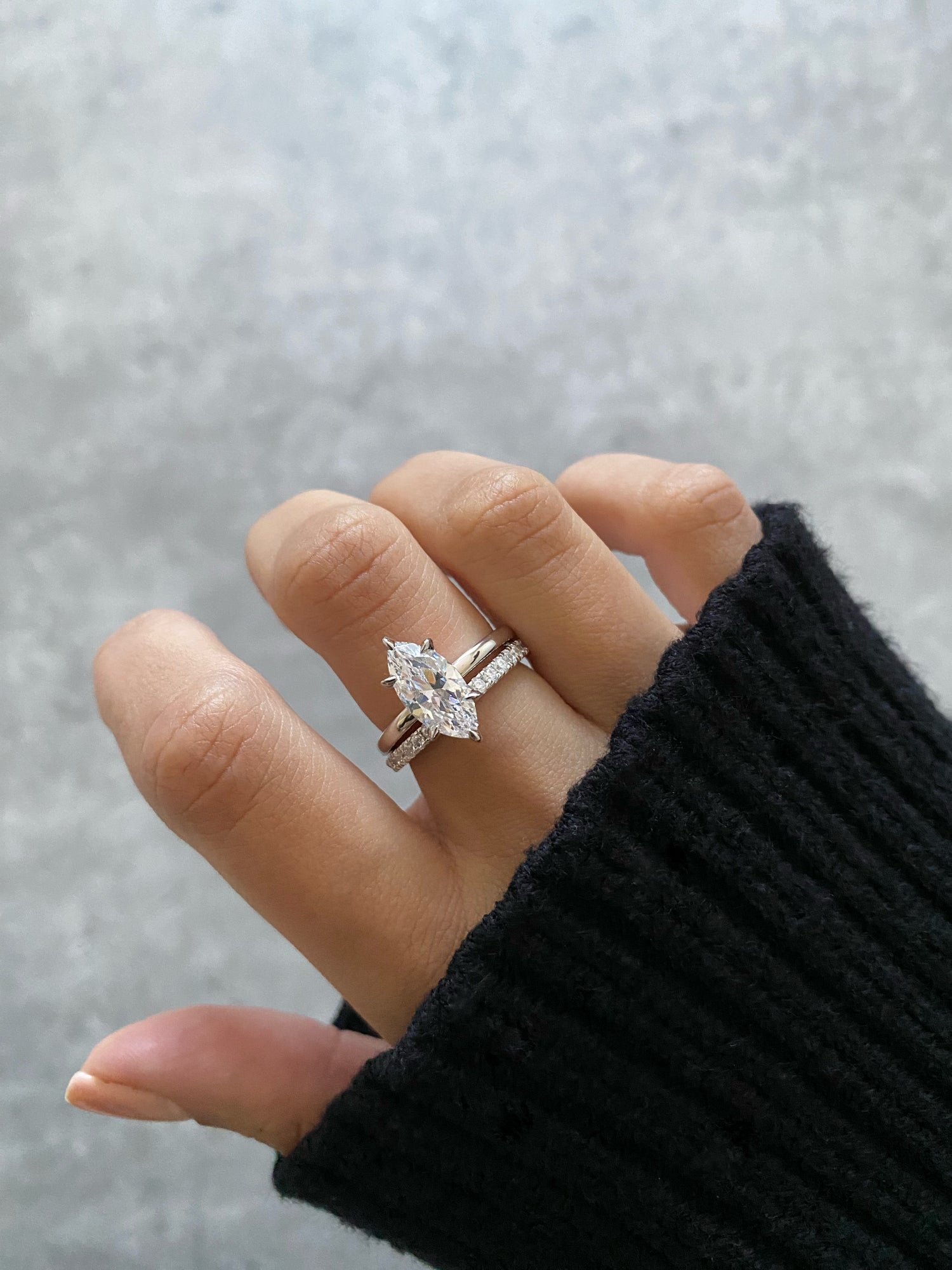 KIRA SILVER MARQUISE SOLITAIRE RING