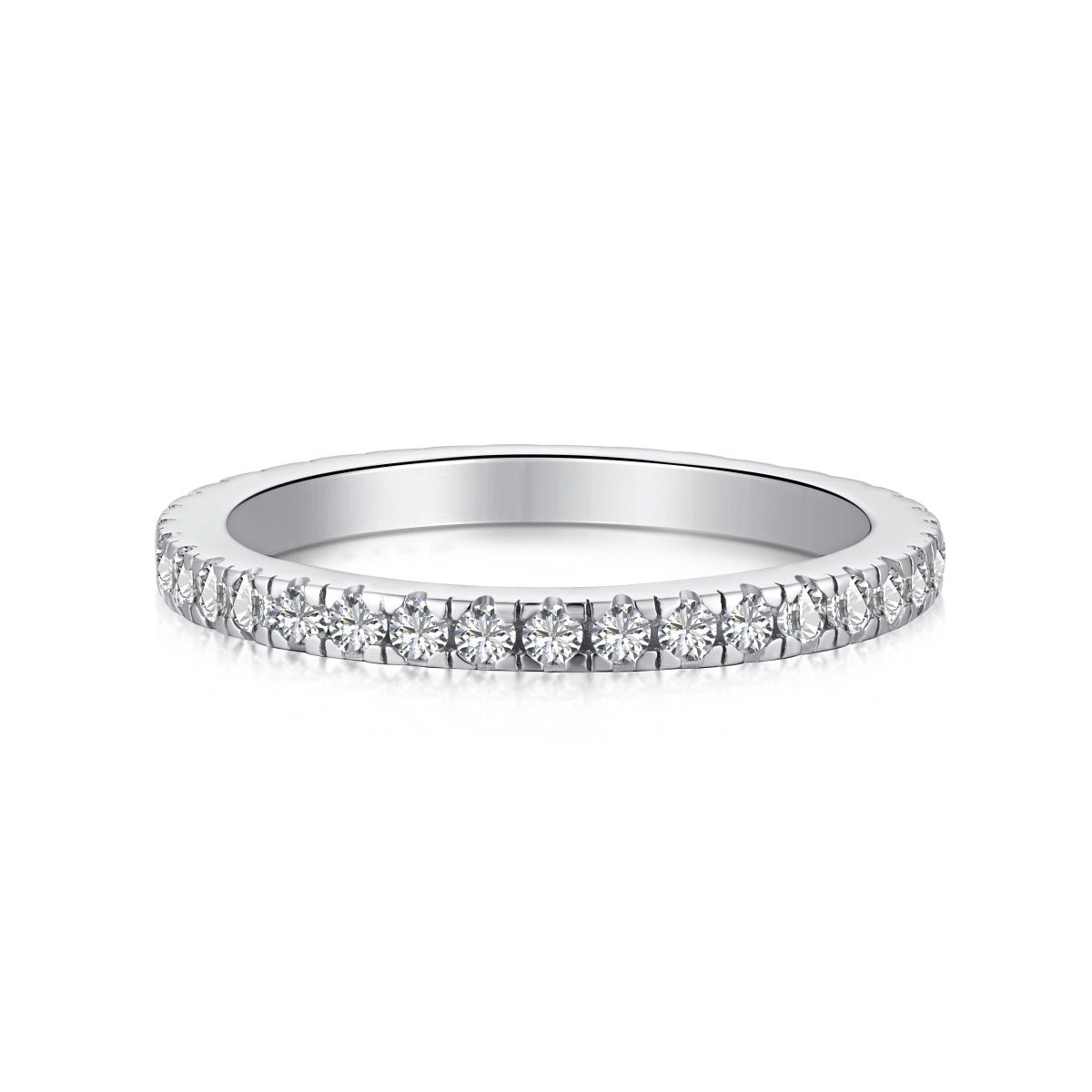 PAVE ETERNITY BAND - SILVER