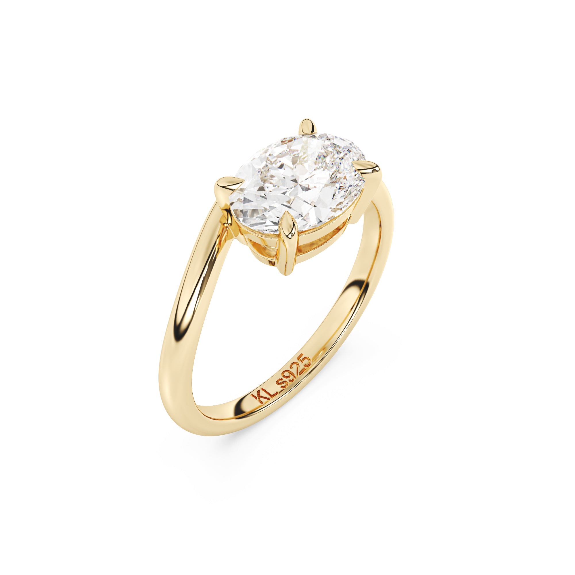 OVAL WAVE PINKY RING